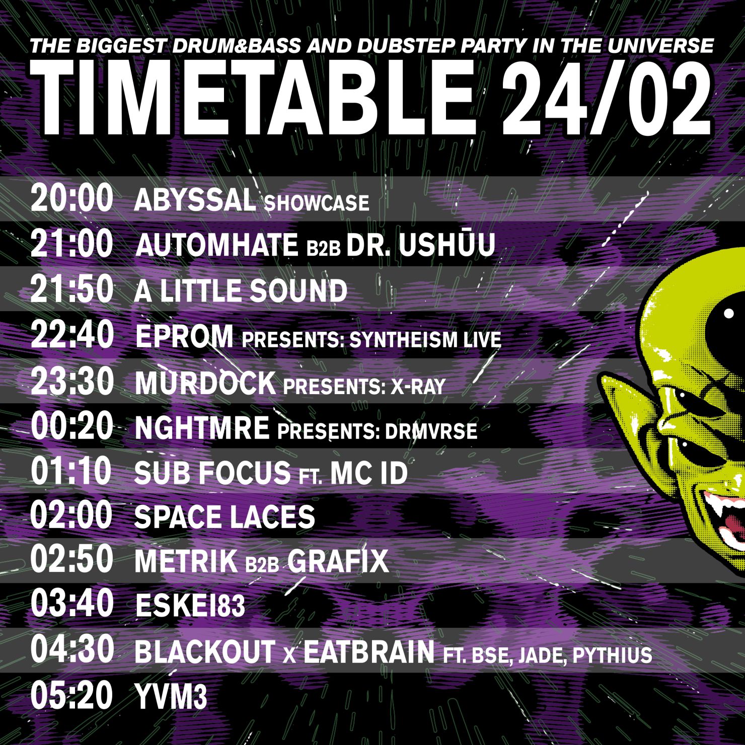 Saturday timetable 15Y