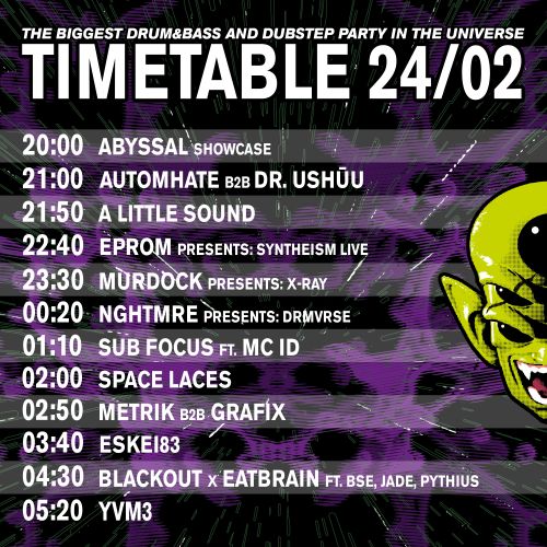 Saturday timetable 15Y